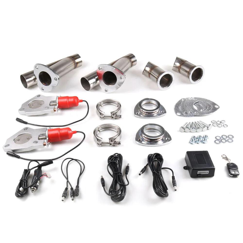 2,5 ''inch Auto Elektrische Edelstahl Y-Rohr Doppel Exhaust Control Ventil  Ausschnitt kits Mit Eine Fernbedienung - AliExpress