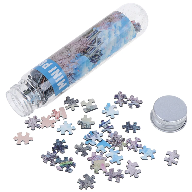 

150 Piece Mini Tube Paper Puzzles Game Toys for Children Adults Learning Education Brain Teaser Assemble Toy Games Jigsaw