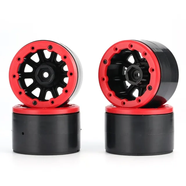 Best Offers 4pcs AUSTAR AX-2015 2.2inch RC Tires Beadlock Plastic Wheels Hub Rim Set for 1/10 RC Car RC Component Spare Parts Accessories