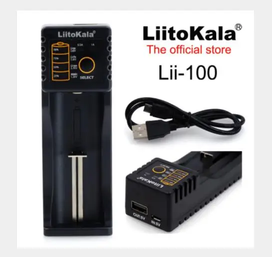 Liitokala Lii- 100  500 LCD 3.7V 18650 18350 18500 16340 17500 25500 10440 14500 26650 1.2V AA AAA NiMH lithium battery Charger chargers for smartwatches Chargers