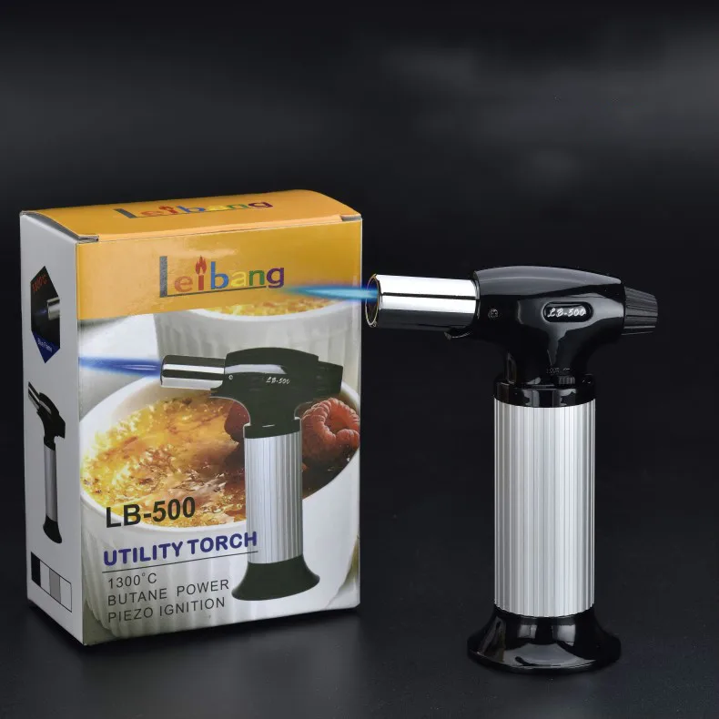 

Outdoor BBQ Lighter Cigar Torch Turbo Lighter Jet Butane Gas Cigarette 1300 C Spray Gun Windproof Metal Pipe Lighter For Kitchen