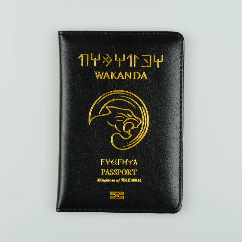 DIKEDAKU модной парочкой Wakanda Обложка на паспорт Для женщин Для мужчин пантера мягкие из искусственной кожи с отделением для паспорта путешествия Крышки защитят паспорт