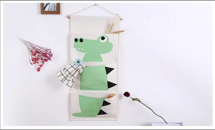 XUNZHE 1 шт., креативная мультяшная сумка для хранения животных, 3 кармана, ювелирная одежда, гаджет, органайзер для дома, настенная дверь, шкаф, подвесная сумка