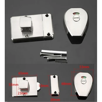 

Stainless steel Door Lock Latch Red Green Indicator Public Restroom Toilet Partition Thumb turn