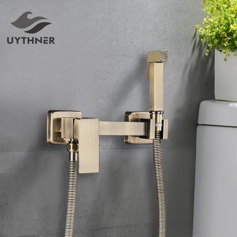 

Chrome/Antique Bronze Bidet Shower Faucets Brass Hygienic Shower Spray Airbrush Tap Hot & Cold Mixer Toilet Spray Bidet Shower