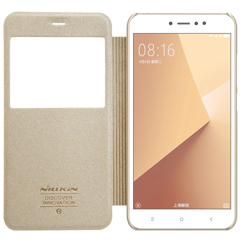 Чехол NILLKIN для Xiaomi redmi note 5a pro блестящий чехол из искусственной кожи откидная