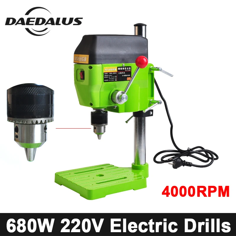 

680W 220V Electric Drills BG-5166E Mini Drilling Machine 4000RPM Bench Drill CNC Milling Engraving For DIY Wood Metal Electric