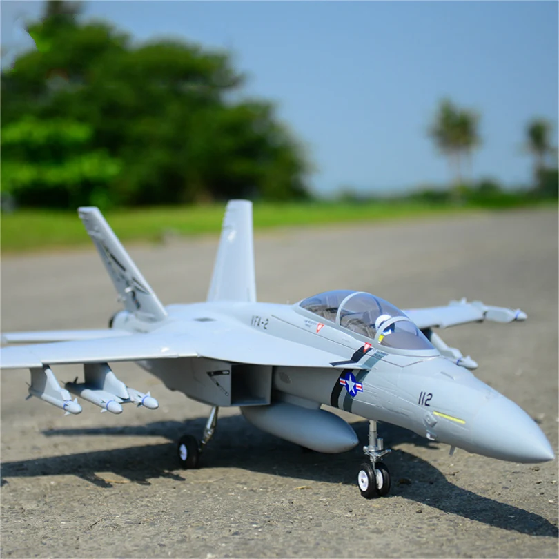 Радиоуправляемый самолет FMS F/A 18F F18 Super Hornet V2 70 мм Ducted Fan EDF Jet модель самолета PNP 6S 6CH