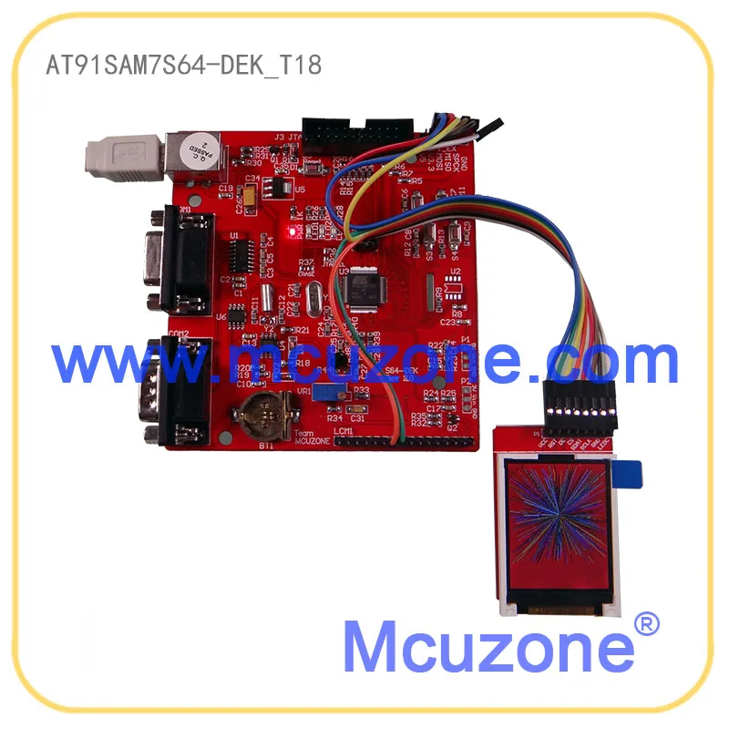Комплект разработки ARM7 AT91SAM7S64 DEK 1 8 'TFT LCD 128*160 7S64 SAM7S64 микрочип | Компьютеры и офис
