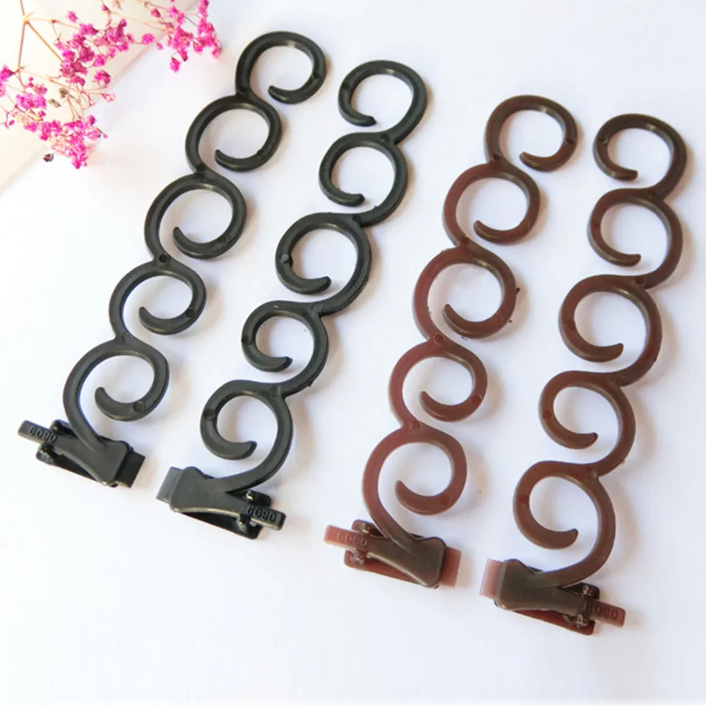

2PCS Flower Magic Elegance Hair Clip Braider Stylist Queue Twist Plait Barber DIY Hairstyle Styling Accessories Random Colors