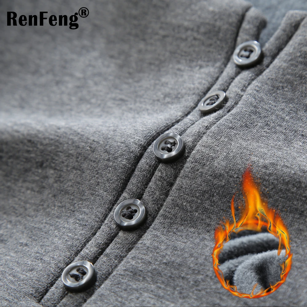 Winter Thermal Sweatshirt Men Long Sleeve Top T Shirt Thick Underwear Mens Button Fitness Hoodies Warm Clothes Brand Men's 2018 (3)