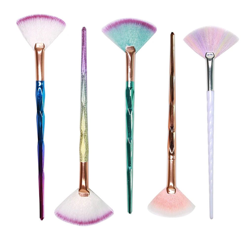 

5Pcs Fan-Shaped Makeup Brush Set Portable Essential Highlighter Blending Contour Cheek Powder Pincel Para Maquiagem