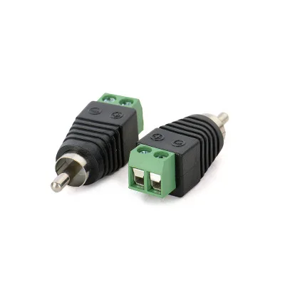 

AV Speaker Wire Cable to Audio Male RCA Connector Adapter for CCTV Camera