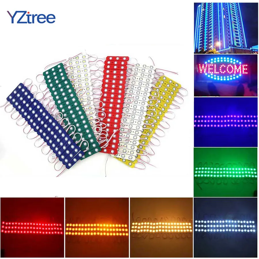 20 шт. светодиодный модули светильник 5730 SMD DC12V 3 Водонепроницаемый наружная