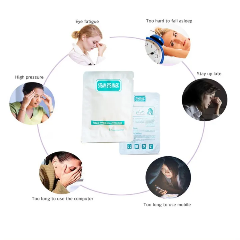 Anti Puffiness Steam Eye Mask Sleep Moisture Relax Eye Skin Gentlely