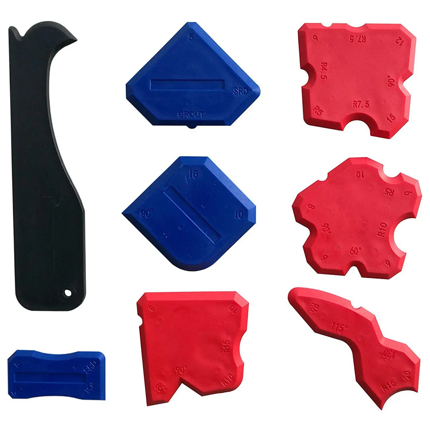 

New Silicone Sealant Finishing Tools - Silicone Smoothing Caulking Profile Line Joint Corner Tool with Caulk Remover Tool, Sea