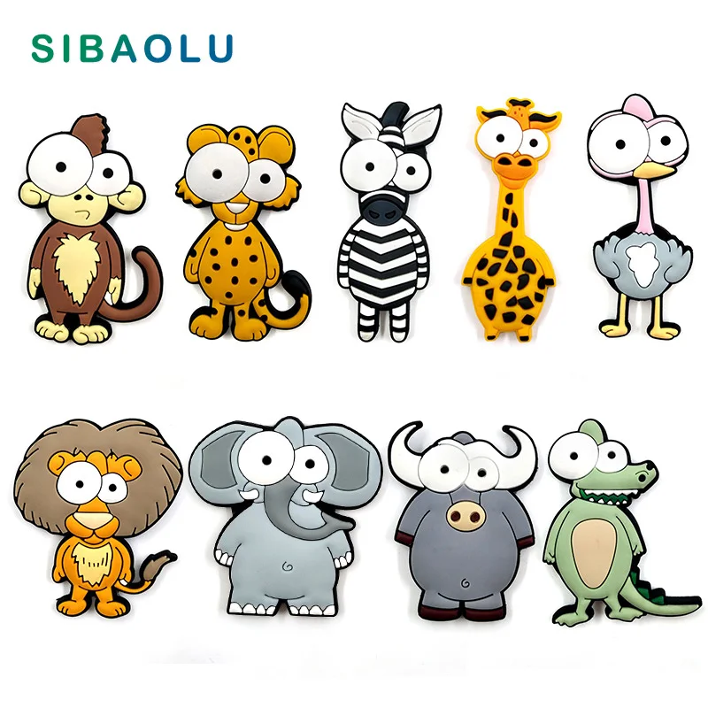 

Cartoon Forest Animals Soft plastic silicone fridge magnets whiteboard Refrigerator Magnets Kids Message post Home Decoration