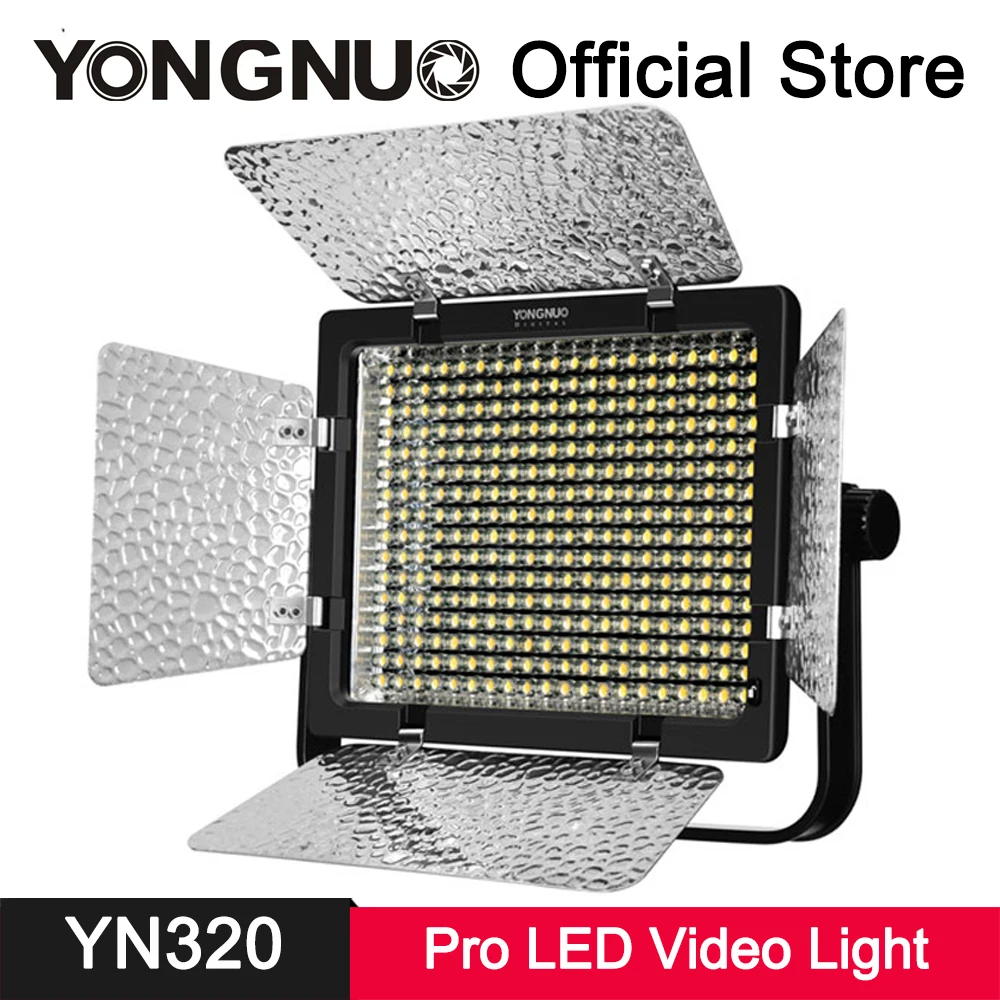 

YongNuo YN320 On-camera LED Fill Fight + Bracket Kit Bi-color 3200K-5500K CRI TLCI 95+ Photo Studio Video Photography Lighting