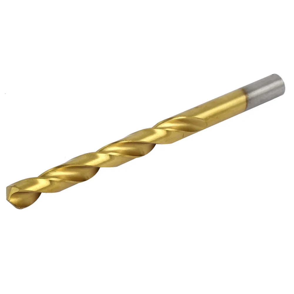 

UXCELL 8.2-9.2mm Gold, Silver Tone HSS, Titanium Plated Straight Shank Twist Drill Bit ,Drilling Tool , DIY Electric Tools