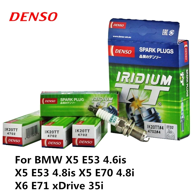 4pieces/set DENSO Car Spark Plug For BMW X5 E53 4.6is X5 E53 4.8is X5