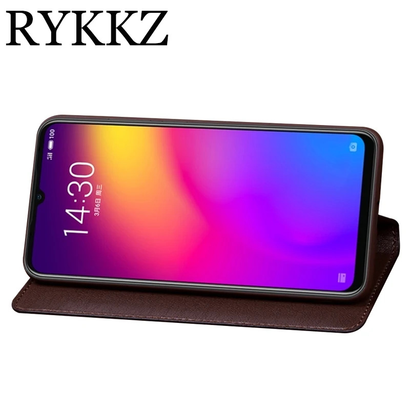RYKKZ Чехол-книжка из натуральной кожи для Meizu Note 9, чехол на магните для Meizu Note 9, 8, чехол s, кожаный чехол, чехол для телефона s