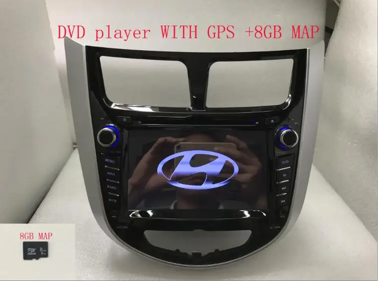 DVD gps with map BYNCG 2 din dvd-плеер автомобиля для hyundai Solaris акцент Verna i25 с радио gps навигации Bluetooth USB карта камера - Цвет: DVD gps with map