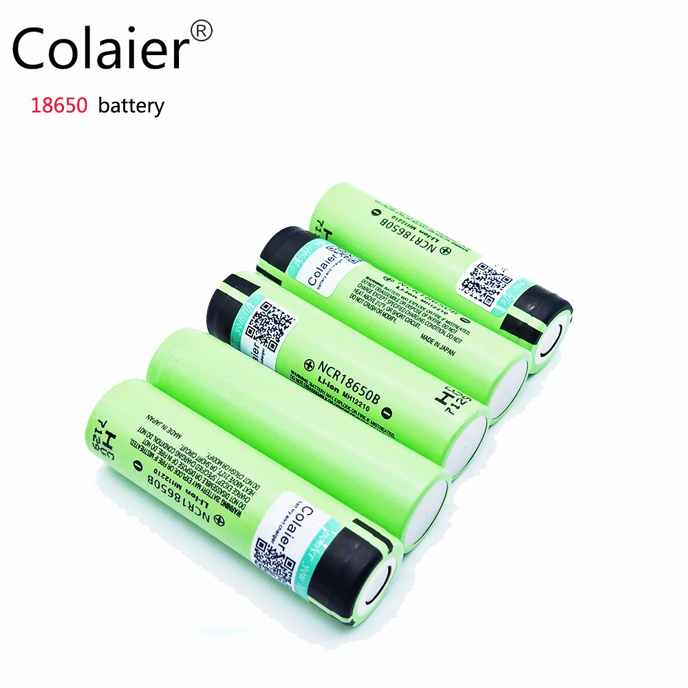 

2017 Colaier New Original For panasonic 18650 3400mAh battery Li-lon Rechargeable NCR18650B Battery 3.7 V batteries