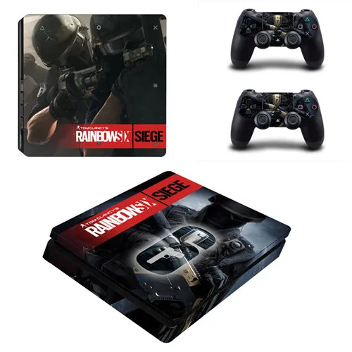 YSP4S-3254 Радуга шесть осада PS4 тонкая кожа Стикеры наклейка для Игровые приставки 4 консоль и контроллер кожи PS4 тонкий Стикеры винил - Цвет: YSP4S-3254