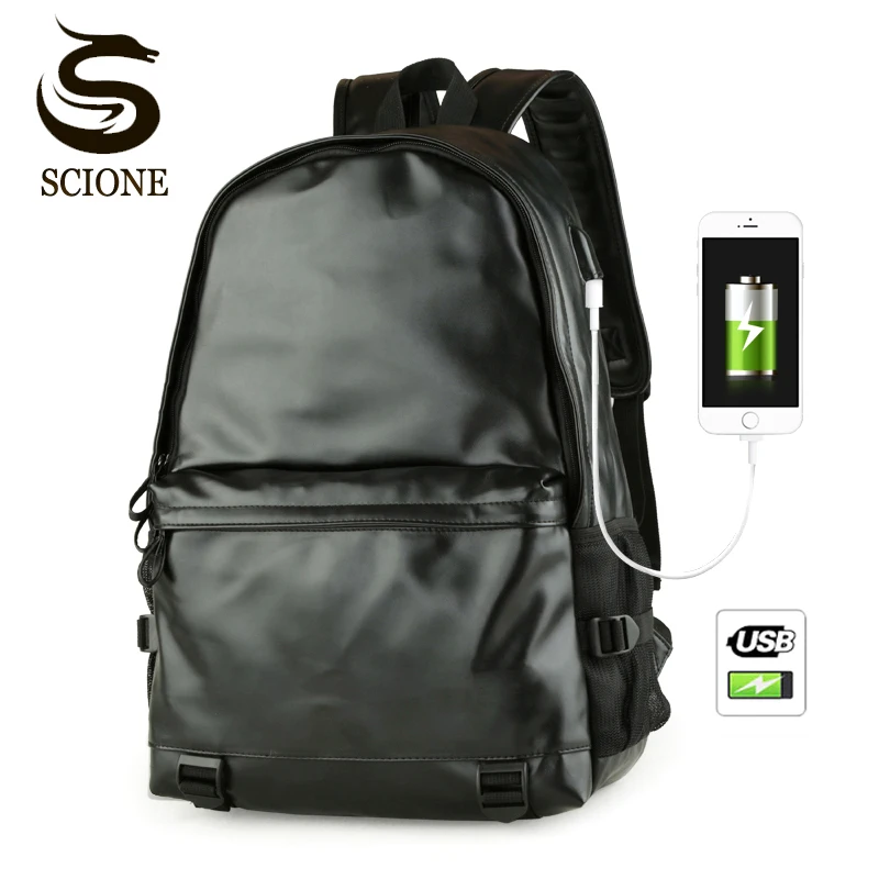 

Hot Fashion 15" Laptop Travel Backpacks External USB Charge Computer Backpacks Waterproof School Bags Male Mochila