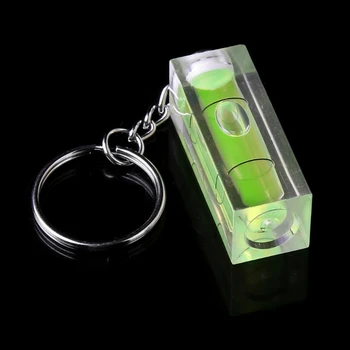 

Mini Square Spirit Level Key Ring Key Chain Tool Gadget Fr Photo Wall Hanging TV