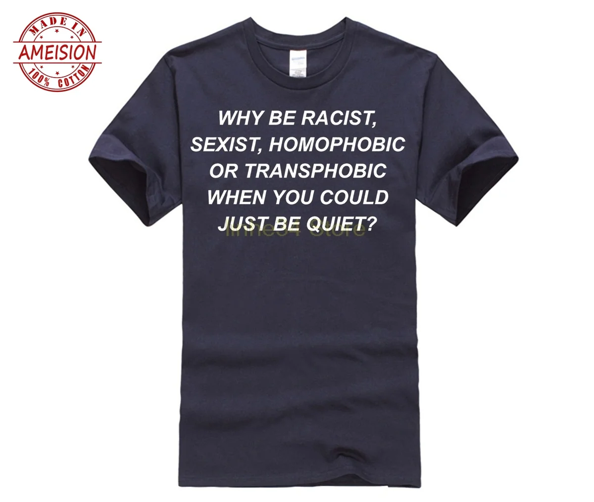 Plain Why Be Racist Sexist Homophobic Or Transphobic T-Shirt LGBT Cotton O-Neck Short T Shirt Men Broadcloth