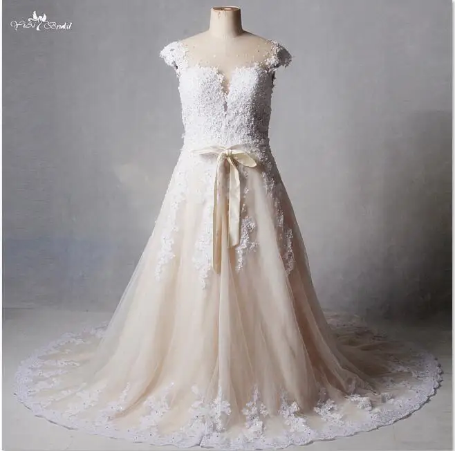 RSW1181 Yiaibridal реальные фотографии работы Шампань Внутри съемная юбка брюйдсюркен Плюс Размер Vestido De Noiva 2 Em 1 - Цвет: picture color