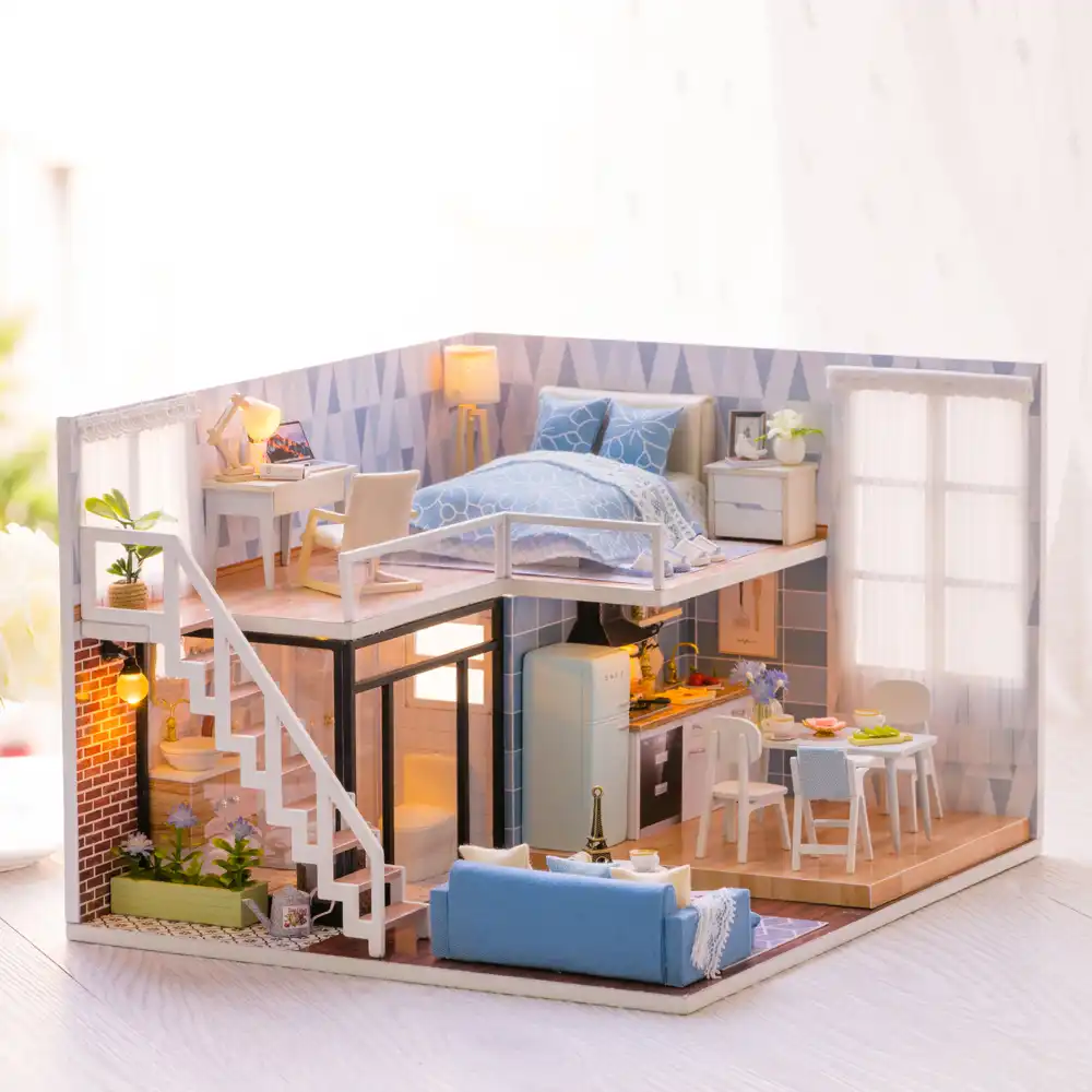 diy miniature loft dollhouse