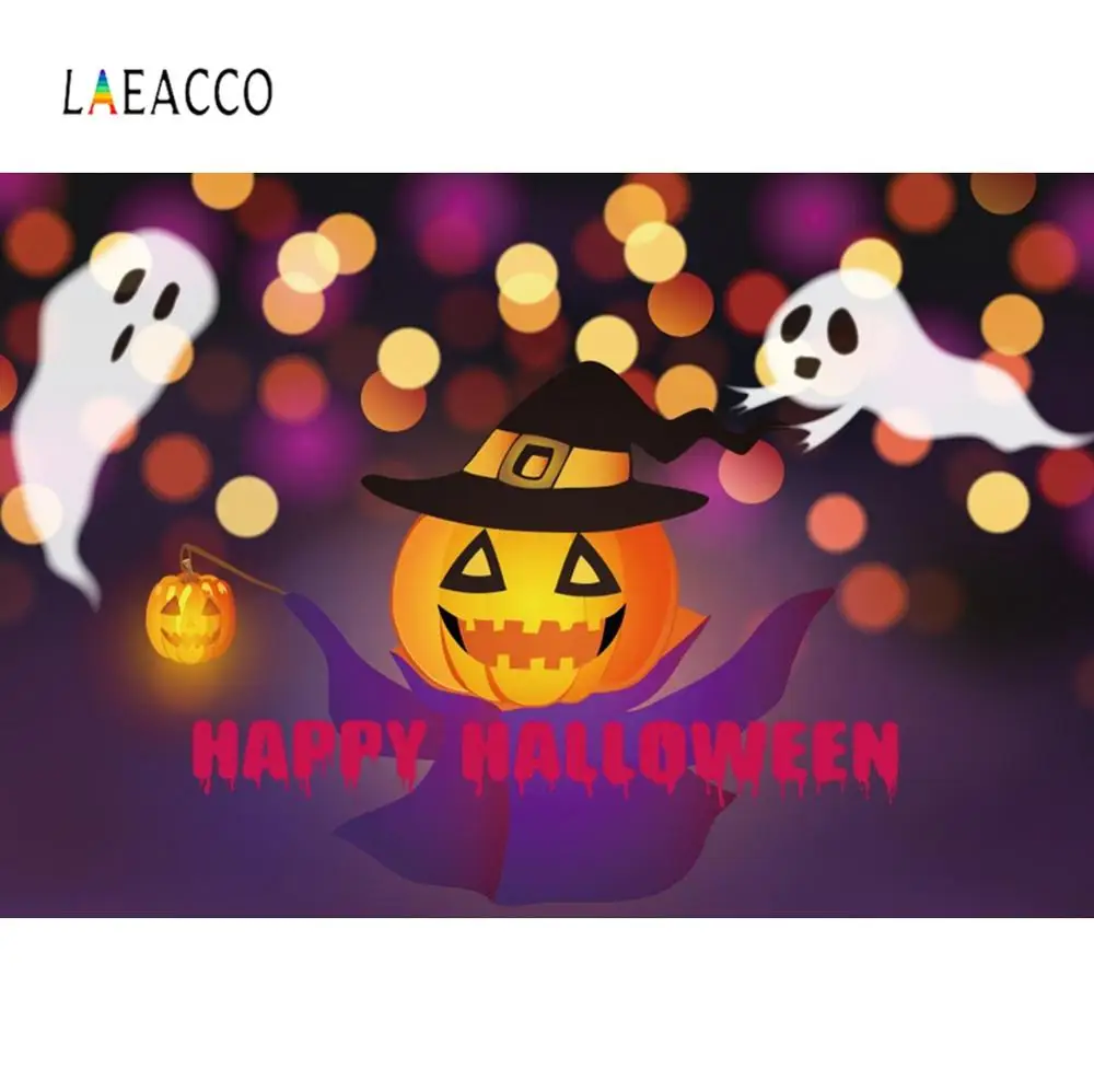Laeacco с надписью Happy Halloween тыквы трюк или лечения Фонари призрак фотосъемки