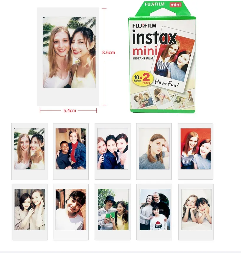 Пленка Fujifilm Instax Mini 10 20 30 40 50 60 100 листов 3 дюйма для FUJI Instant Photo camera mini 9 Polaroid Mini 9 8 7s 70 90