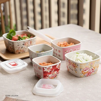 

Home Rice Ceramic Bowl Soup Server Porcelain Bowls Lunch Cereal Soup Noodle Serving Bowl Japan Flower Style Dessert Serving