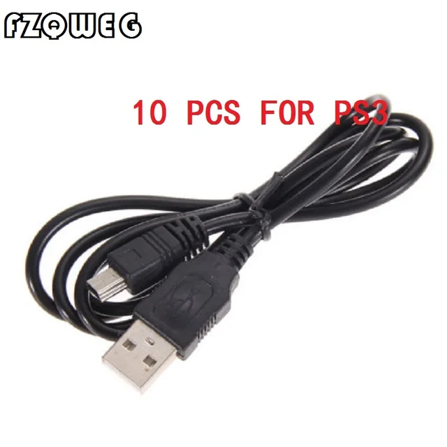 Best Price FZQWEG 10 PCS 1M USB Charge Cable for sony 3 for PS3 Game Controller for playstation 3