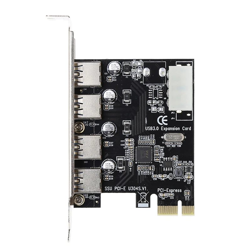 4 порта PCI-E для USB 3,0 концентратор PCI Express Expansion Card адаптер 5 Гбит/с скорость