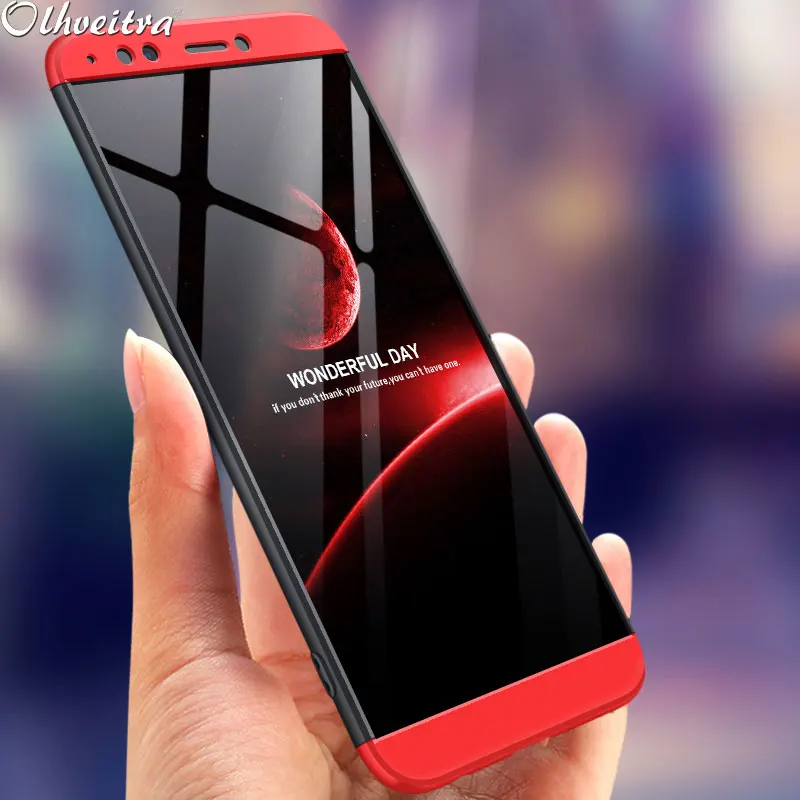 360 Degree Full Back Cover For Huawei Honor 7C Case 3 In 1 Hard PC Protective Original Fundas |