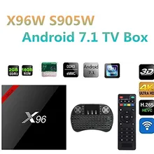 X96 X96W Android 7.1 TV Box WiFi S905W smart tv box android 2GB ram Quad Core Set-top Box tvbox 4K Media Player X 96 set-top box