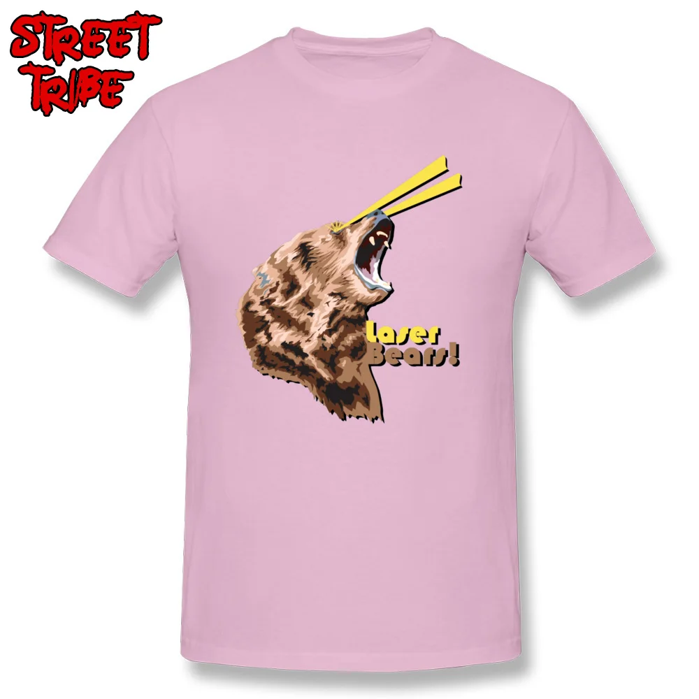 Laser Bears 4399 Geek Short Sleeve Tops Tees Autumn Round Neck All Cotton Men T Shirt Geek Clothing Shirt Oversized Laser Bears 4399 pink