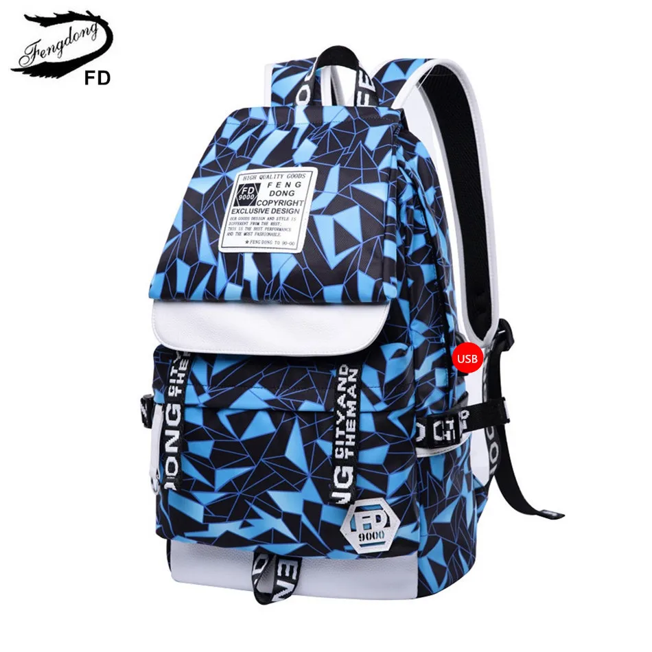 Buy FengDong waterproof school backpack school bags