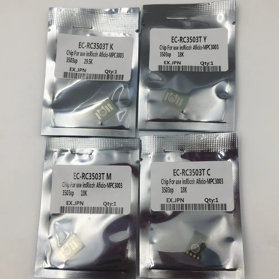 

4 pcs MPC3003 toner chip for Ricoh MP C3003 C3503 C3003SP C3503SP Toner cartridge chip MPC3003sp mpc3503sp chip
