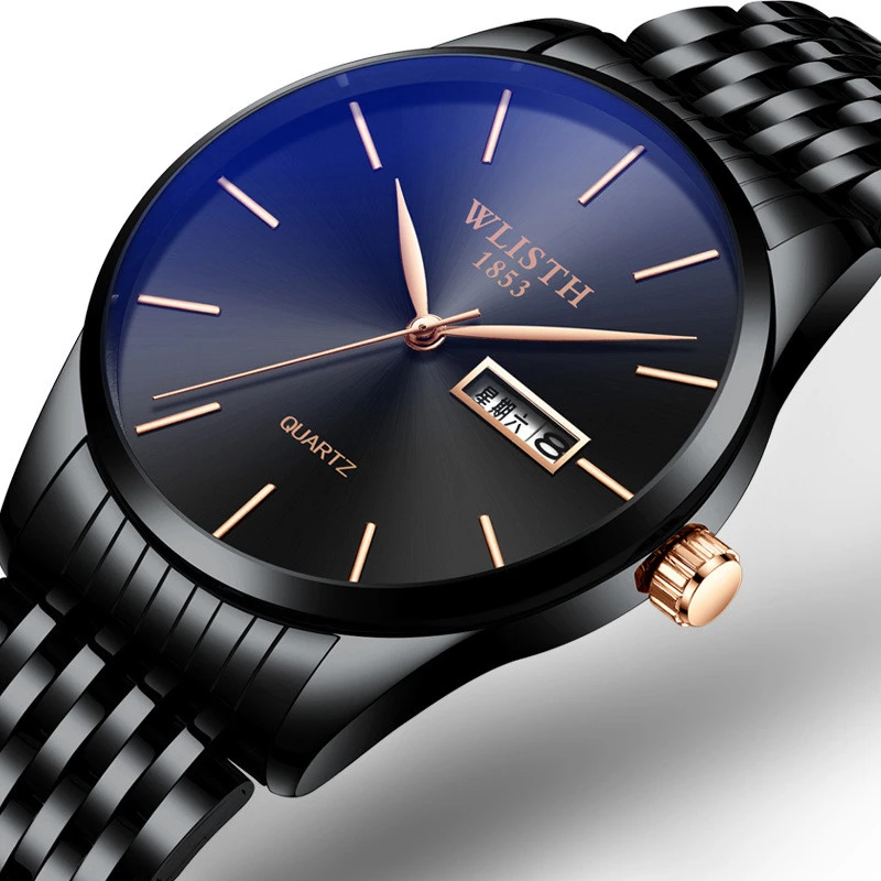 

WLISTH men's watch brand luxury ultra-thin men's watch all steel quartz watch casual business style rolex_watch