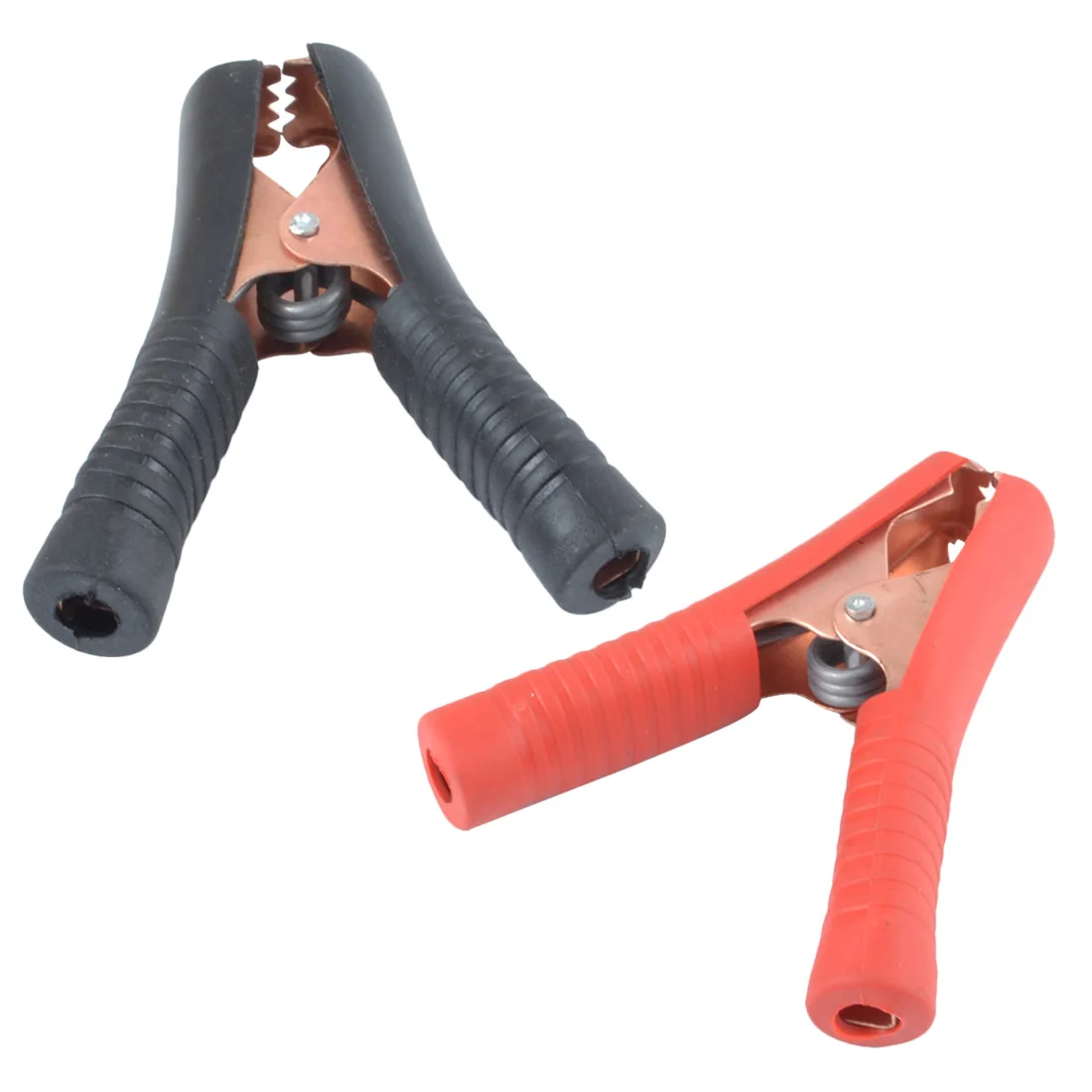 

2Pcs 100A Red Black Crocodile Clamps 90mm Alligator Clip Handle Cable Lead Testing Battery Test Lead