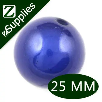 

25mm Deep Blue Round Miracle Beads, Fashion Perle Magique,Acrylic Space Bead Wholesale