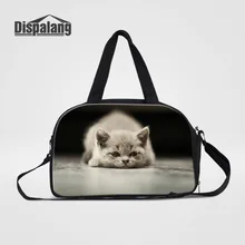 Dispalang Женская дорожная сумка кошка животное печати большой Ёмкость Чемодан Duffle Сумки большая дорожная поездки выходные сумка обуви карман