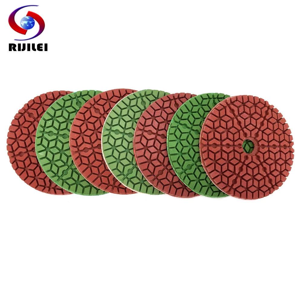 Free shipping 10Pcs/Set Marble Polishing Pad 4 Inches Diamond Sanding Disk For Granite 100mm Premium Wet Polishing Pads WPD11