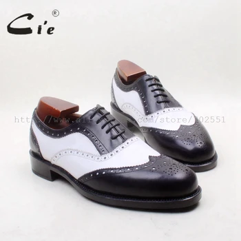 

cie Free Shipping Bespoke Custom Handmade Pure Genuine Calf Leather Full Brogues Men's Dress Oxford Color Black Shoe No.OX23