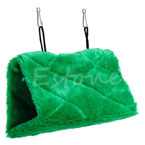 Птица Попугай плюшевый гамак клетка Snuggle счастливый домик, кровать-палатка двухъярусная игрушка висячая пещера-Y102 - Цвет: Зеленый